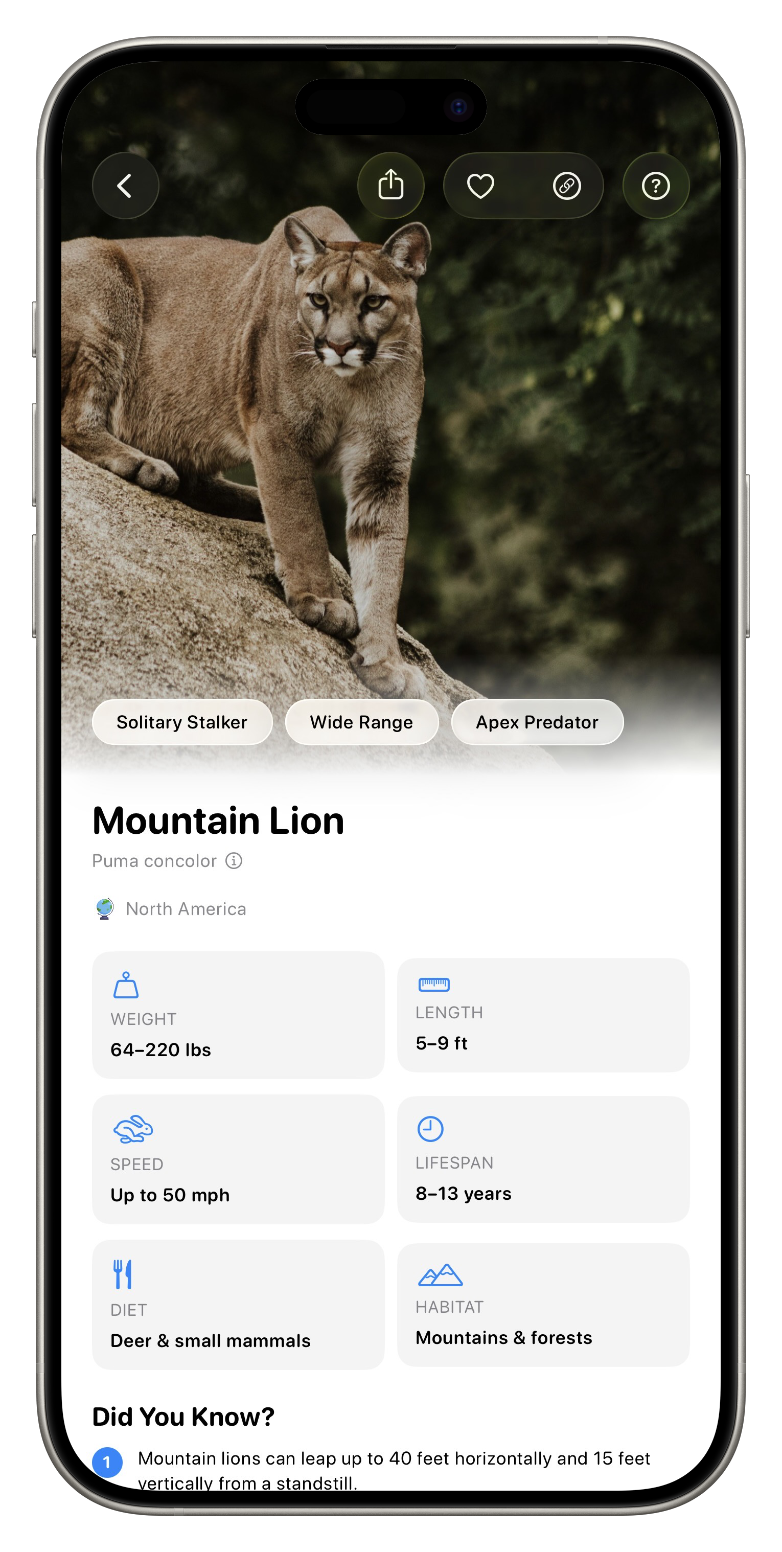 Fauna App Screenshot